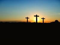 sunset crosses